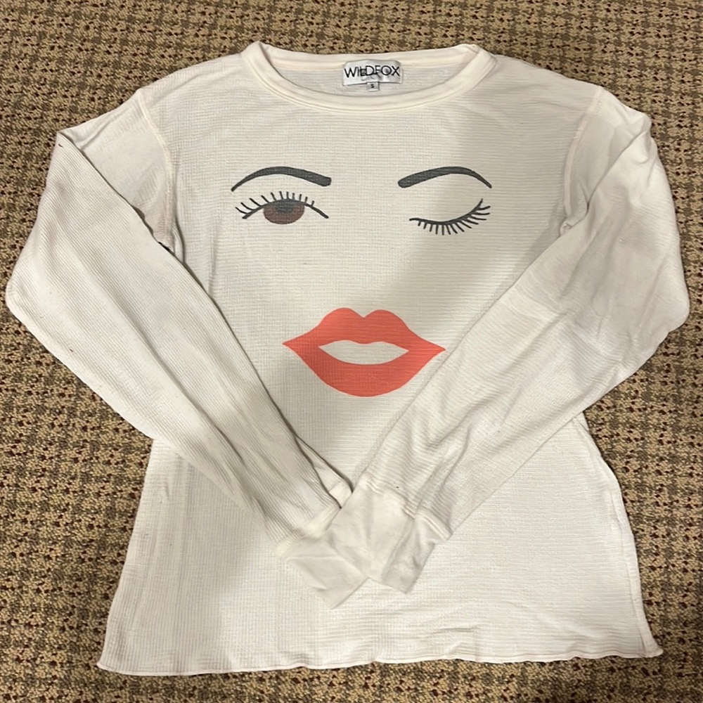 Small Wildfox long sleeve smile shirt
